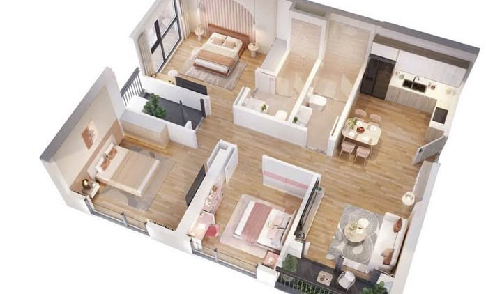 Căn hộ 3 ngủ 2 vệ sinh Sola Park - Lỗ 100 triệu, giá chỉ 5.3 tỷ, tầng đẹp, không view nghĩa trang
