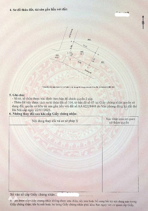 Cần thanh khoản lô đất diện tích 68m2 mặt tiền 5,4 đất ở Hà Nội