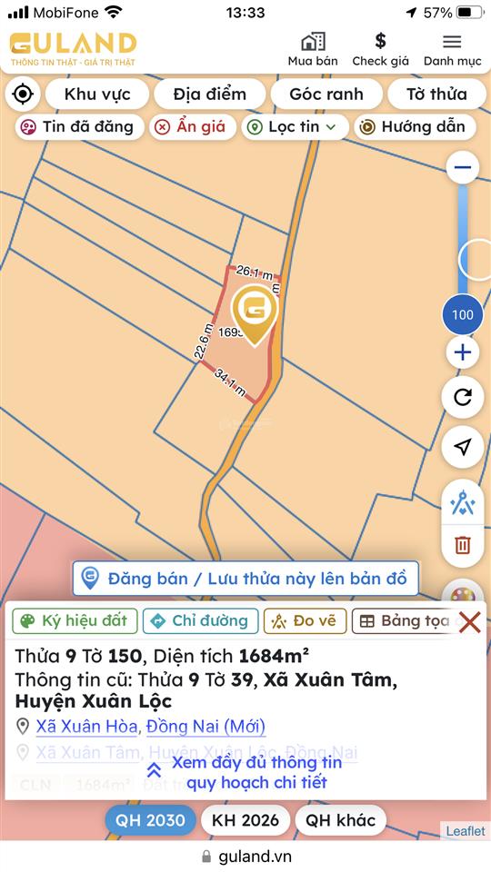 Bán đất xã xuân tâm (xã xuân hoà mới)