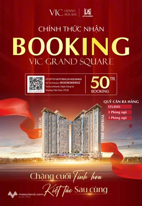 Quỹ căn cuối cùng VIC Grand Square chính thức mở booking – view quảng trường đẹp nhất, ưu đãi tốt nhất từ chủ đầu tư