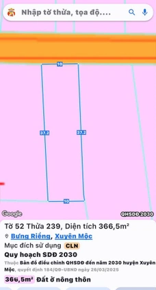 Bán lô đất tại ấp 3 xã Bưng Riềng, Hồ Chí Minh, giá 2.4 tỷ