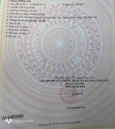 Bán lô đất biệt thự siêu đẹp khu đô thị Nam Đầm Vạc - Vĩnh Phúc