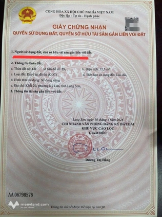 Chính chủ cần bán lô đất đẹp sát khu đô thị N20 - Cao Lộc