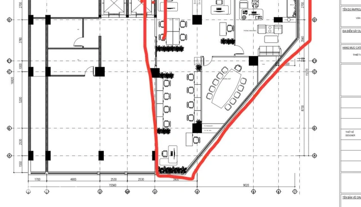 Cho thuê sàn văn phòng Trần Thái Tông lô góc 150m2 full kính mặt tiền 40m. LH 0586912555