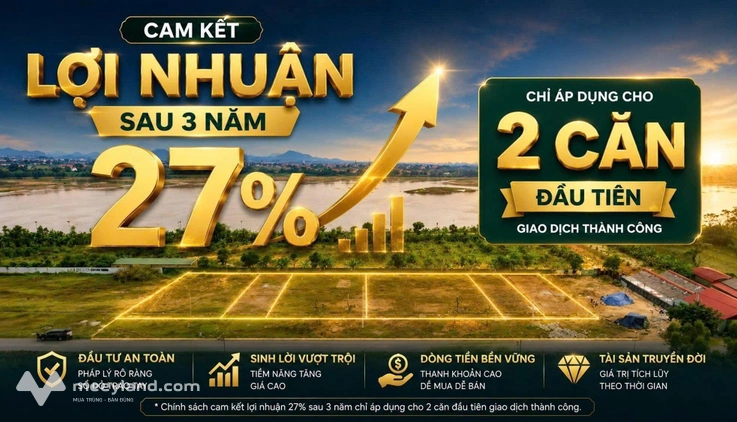 Chỉ còn 04 lô đất mặt đường DT315 cam kết lợi nhuận 27% sau 3 năm