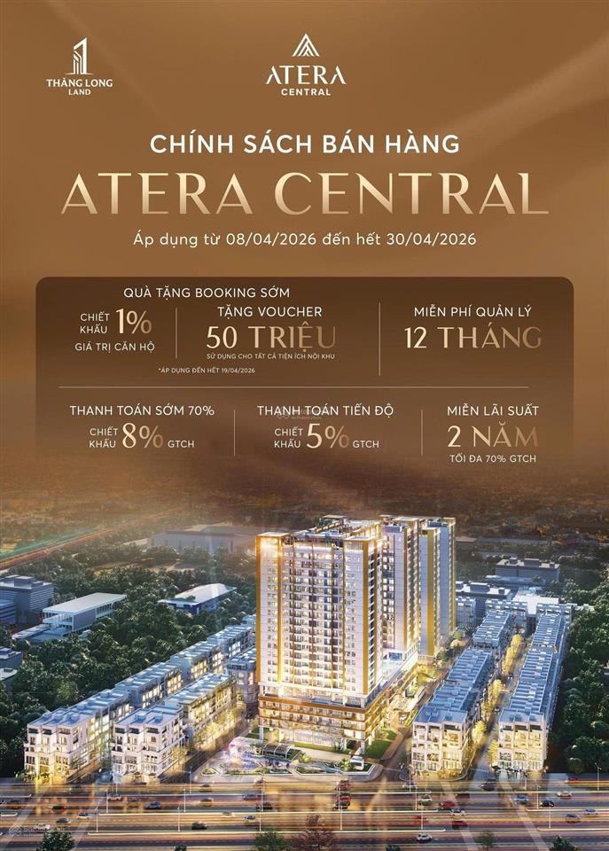 400 500 triệu vốn nhỏ, có nên đi atera central đón dòng tiền cho thuê tại thủ phủ công nghiệp?