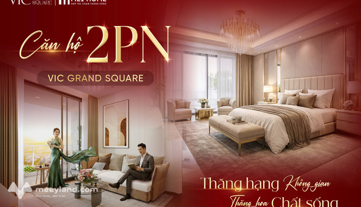 Căn hộ 2 phòng ngủ Vic Grand Square, không gian đủ đầy cho gia đình, giá trị bền vững cho tương lai