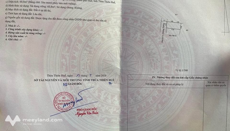 Bán đất kiệt 33 An Dương Vương, phường An Cựu, thành phố Huế