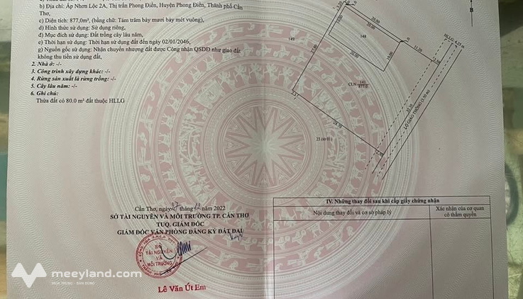 Đất đẹp chính chủ giá mềm Nhơn Lộc 2A, Phong Điền, Cần Thơ, cách chợ Cả Lang chỉ 1km