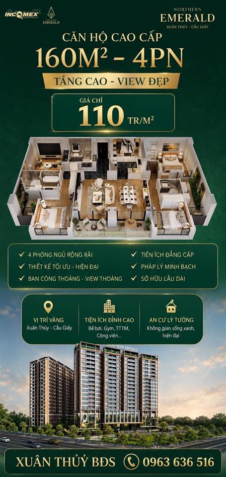 Căn hộ siêu phẩm 4pn 160m2 giữa trung tâm long biên