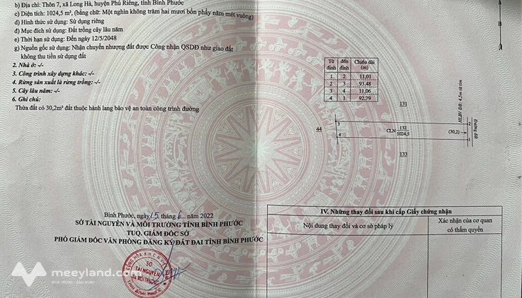 Bán đất tại Thôn 7, Long Hà, Phú Riềng, Bình Phước