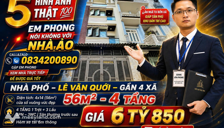 Bán nhà phố Lê Văn Quới – Gần ngã tư Bốn Xã