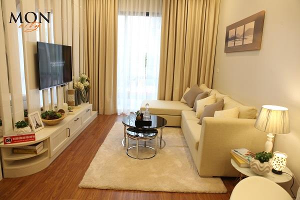 Bán cc mon city, 6 tỷ vnd, 67m2, 2pn, 2wc, tây bắc, đông nam