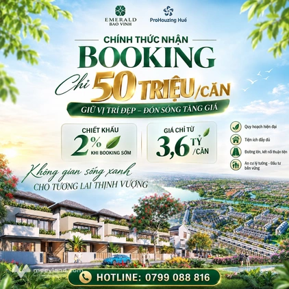Emerald Bao Vinh chính thức nhận booking chỉ 50 triệu căn
