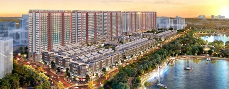 Cho thuê chung cư Khai Sơn City - Thượng Thanh, 3 phòng ngủ, nội thất cơ bản, tiện ích 5 sao, gần trường, chợ