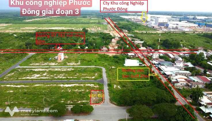 Lô góc 2 mặt tiền nhựa khu tái định cư Phước Đông, 1,85 tỷ