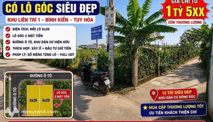 Săn ngay 3 lô đất Liên Trì 1, Tuy Hòa, giá cực yêu thương