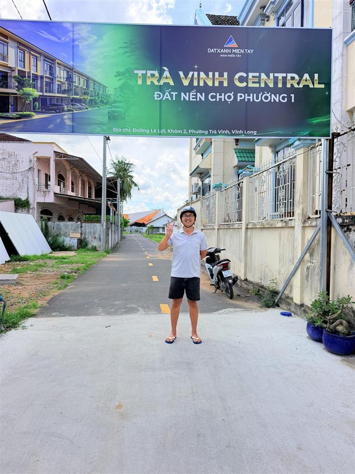 Mặt tiền nhựa gần chợ phường 1 trà vinh