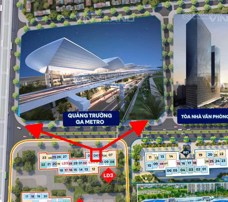 Bán căn 2n ld3xx04 57.1m² giá cực rẻ chỉ 3.6x tỷ view quảng trường ga metro