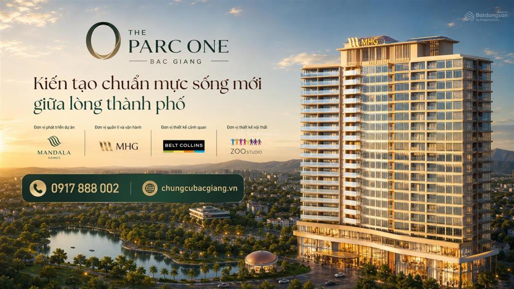 Bán căn hộ the parc one bắc giang | vị trí trung tâm chuẩn sống wellbeing chiết khấu đến 13%