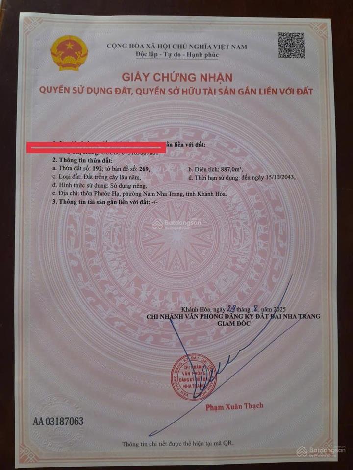 Lô đất mặt tiền đường thái khang 887m2 giá tốt chỉ 7.5 tỷ