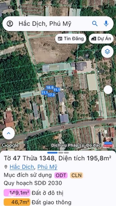Đất nền Phú Mỹ, 203m2, đường bê tông 5m, sổ sẵn công chứng ngay