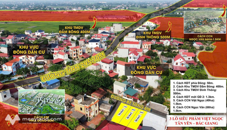 Lô đất tiềm năng 267,7m2 tại Ngọc Thiện, Tân Yên, Bắc Giang