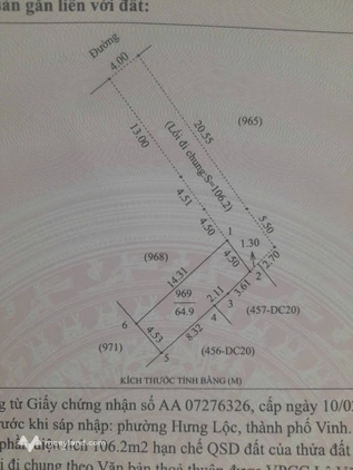 Đất Hưng Lộc, Vinh chỉ dưới 2 tỷ, đường xe hơi, gần trường học