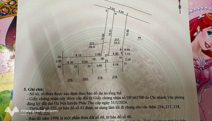 Đất vàng 3 mặt tiền tại trung tâm Phúc Thọ, giá cực yêu