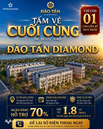 Chỉ còn 01 căn liền kề cuối cùng tại Đào Tấn Diamond, cơ hội không thể bỏ lỡ