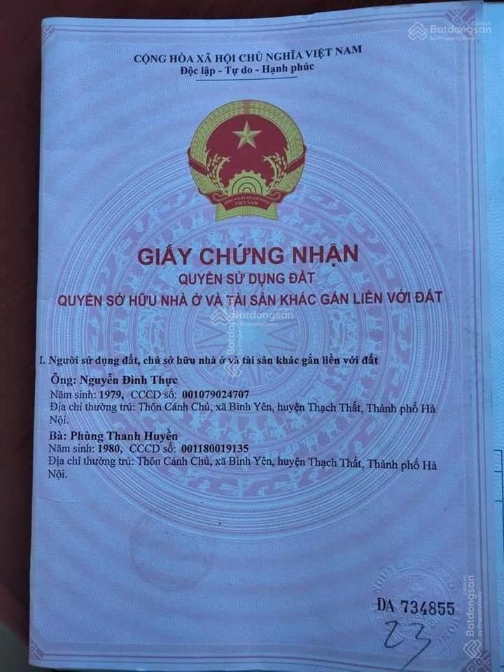 Chính chủ em cắt ra bán lô góc đẹp full thổ cư lõi cnc hoà lạc