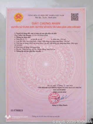 Đất vàng Tuy Phước, 259m2 sát sông, nở hậu, giá hời
