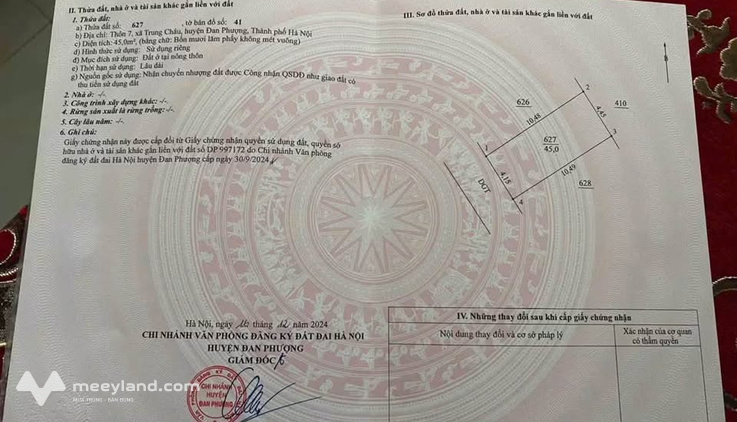 Đất Đan Phượng 45m2, ô tô thông, ngay vườn hoa, giá chỉ 2 tỷ