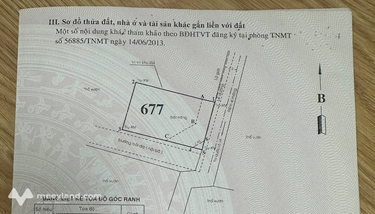 Đất thổ cư đường An Phú Đông 25 - Thành phố Hồ Chí Minh - Diện tích 179m2 = 10,5m x 17m thổ cư hết đất