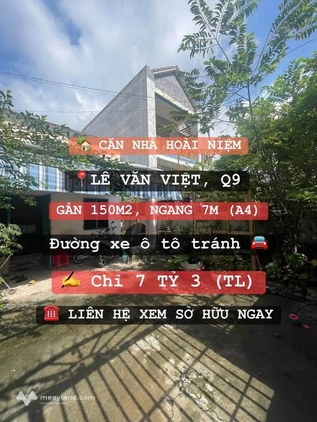 Bán nhà Lê Văn Việt, ngang khủng 7m, ô tô tránh nhau, giá 7,3 tỷ