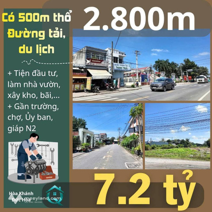 Mảnh đất siêu rộng 2800m2 tại Đức Hòa, nở hậu tài lộc, giá chỉ 7,2 tỷ