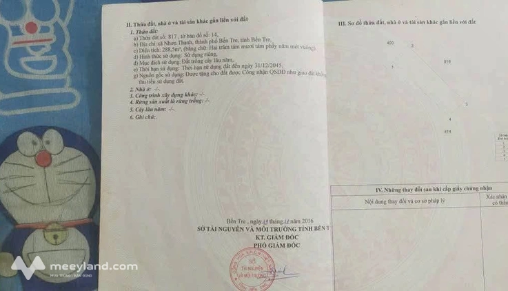 Đất Nhơn Thạnh Bến Tre, có sẵn nhà, đường xe hơi, giá cực yêu