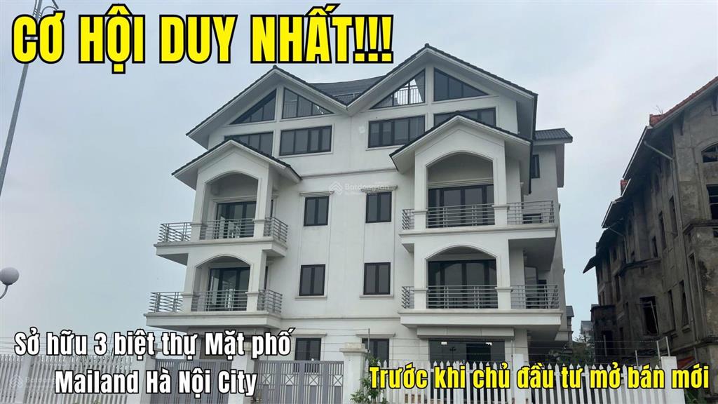 Duy nhất 1 cặp biệt thự mặt đường đôi phương viên đối diện 3 tòa chung cư, kd đỉnh, đầu tư ln cao