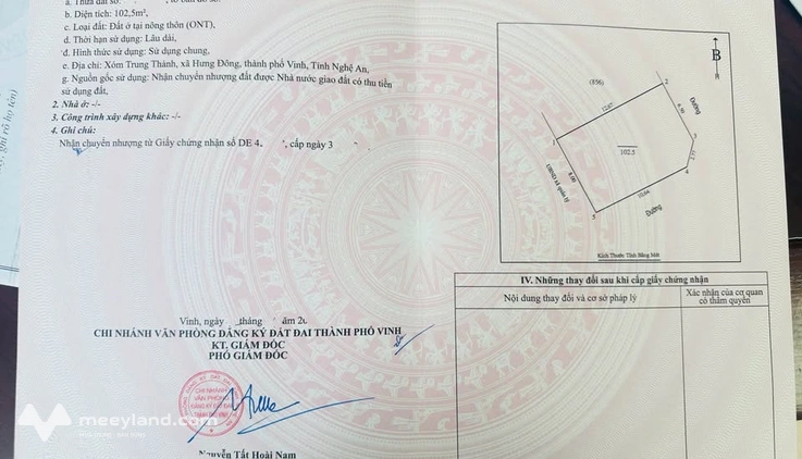 Lô góc đẹp tại Trung Thành, Hưng Đông, Vinh