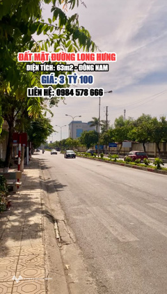 Bán lô đất mặt đường Long Hưng, Thái Bình, diện tích 63m2