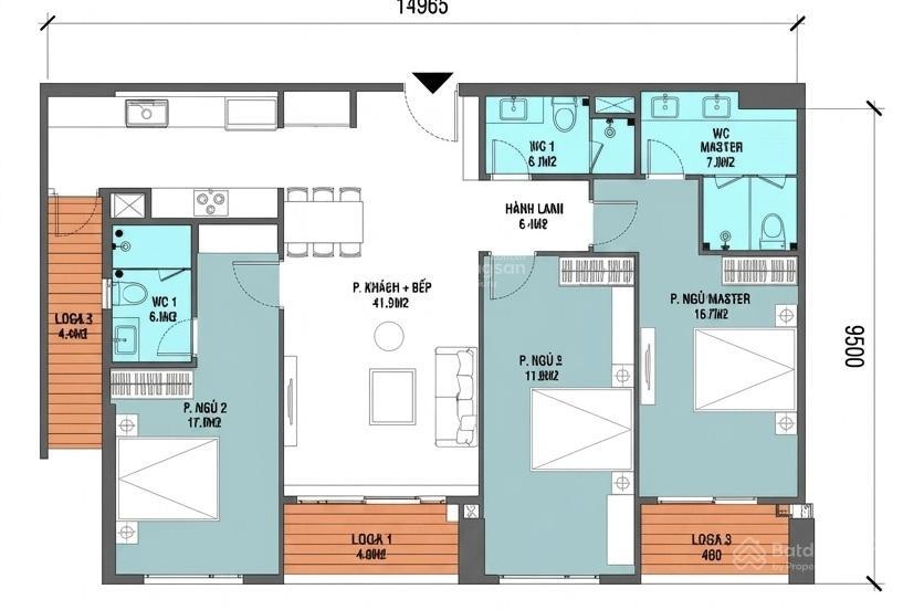 56 triệu/m2 căn 138m 3pn tại the wisteria, đã có sổ, chủ hỗ trợ vay ngân hàng 70%. 0936 079 ***
