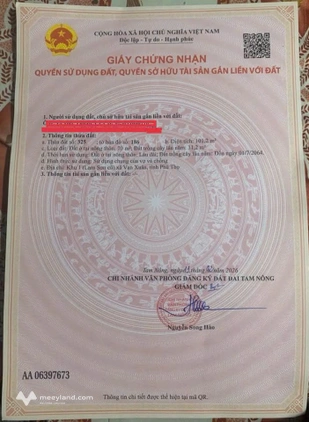 Bán đất mặt tiền tỉnh lộ 315, Lam Sơn, Tam Nông, Phú Thọ