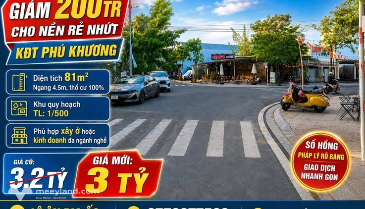 Cơ hội sở hữu đất đẹp nhất khu đô thị Phú Khương, Bến Tre với giá cực tốt