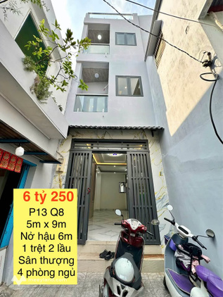 Nhà mới xây 50m2 nở hậu, 4 phòng master, giá chỉ 6,25 tỷ, tại Quận 8