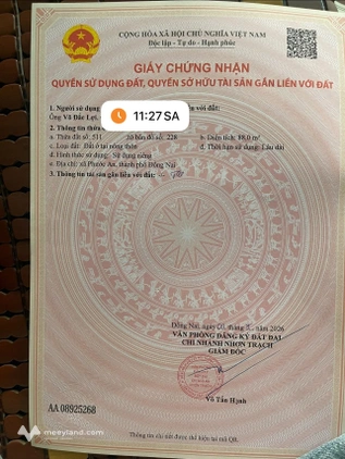 Lô đất thổ cư tiềm năng tại Long Thọ, Nhơn Trạch, sổ hồng riêng