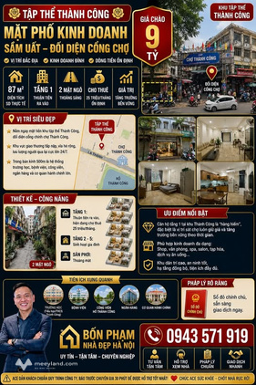 Tập thể Thành Công tầng 1, mặt phố kinh doanh, dòng tiền 25 triệu/tháng