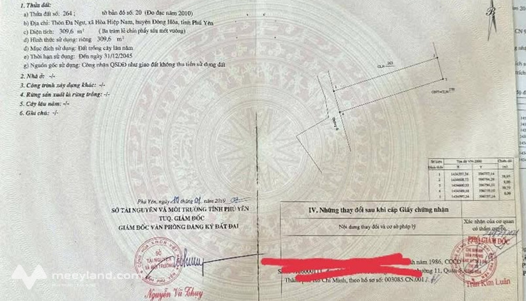 Bán đất nền 304m2, giá chỉ 1.1 tỷ, vị trí đắc địa gần chợ mới Đa Ngư