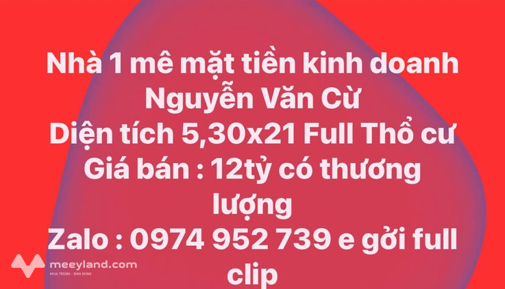Nhà 1 mê mặt tiền kinh doanh đường Nguyễn Văn Cừ, Đắk Lắk