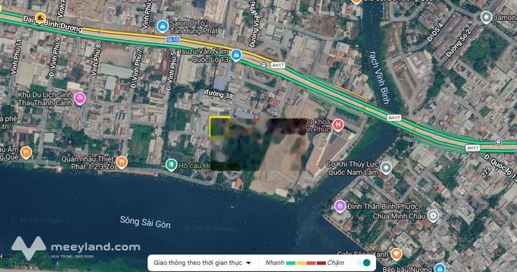 cho thuê đất 500 m² – gần ql13, khu vực ven sông( gần cầu vĩnh bình)