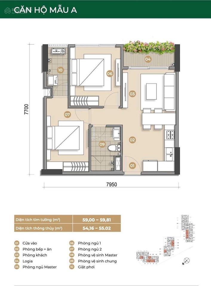 60m2 2pn1wc cực hiếm với căn giá tốt 4,36 tỷ